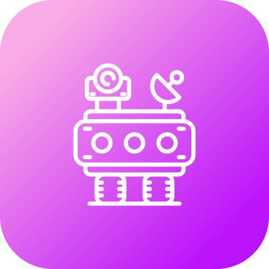 moon rover. Web simgesi basit illüstrasyon