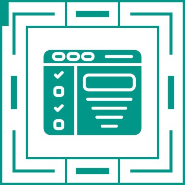 Tasarım Özeti. Web simgesi basit illüstrasyon  