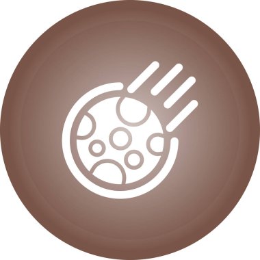 Meteor simgesi. Sosyal medya, uygulama ve web tasarımı için basit vektör sembolü.  