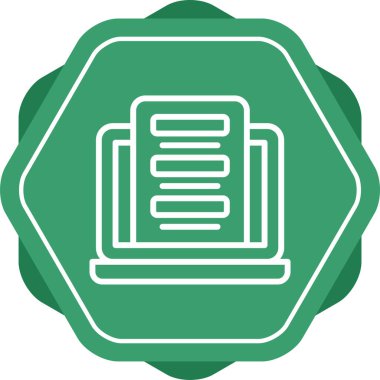 Geribildirim Biçimi Web simgesi, basit vektör illüstrasyonu