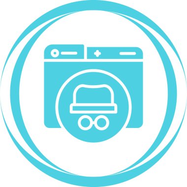Incognito simgesi web basit illüstrasyon