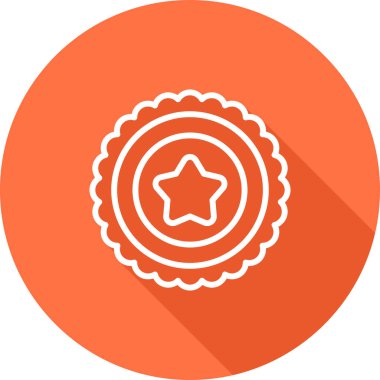 Rozet web simgesi, basit vektör illüstrasyonu