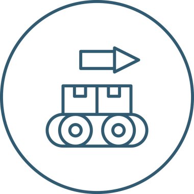  Taşıyıcı simgesi, vektör illüstrasyonu