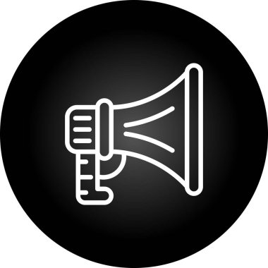 Hoparlör basit web simgesi, vektör illüstrasyonu 