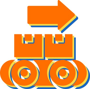  Taşıyıcı simgesi, vektör illüstrasyonu