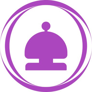 Kapıcı Bell Simge Vektörü. Otel Çanı Sembol İllüstrasyonu.