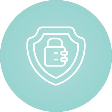 Bir kalkan simgesinin vektör illüstrasyonu