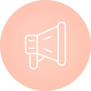 megafon web simgesi, vektör çizim