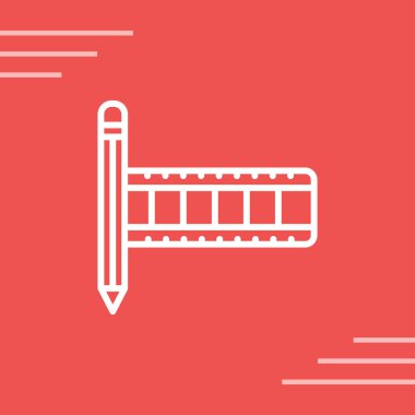 Film Düzenleme Web simgesi vektör illüstrasyonu