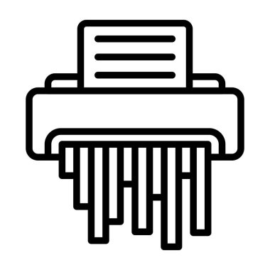 Kağıt öğütücü. Web simgesi basit tasarım              