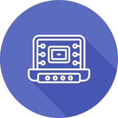 dizüstü bilgisayar simgesi, vektör illüstrasyonu basit tasarım