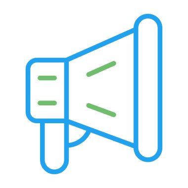 megafon web simgesi, vektör çizim