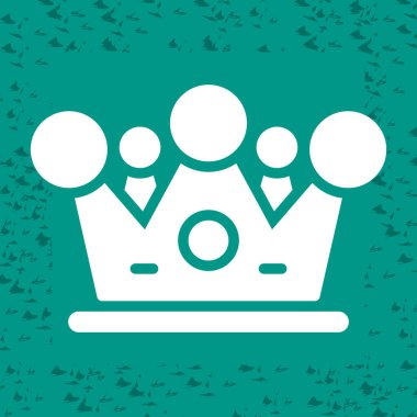 Taç simgesi, ağ basit illüstrasyon