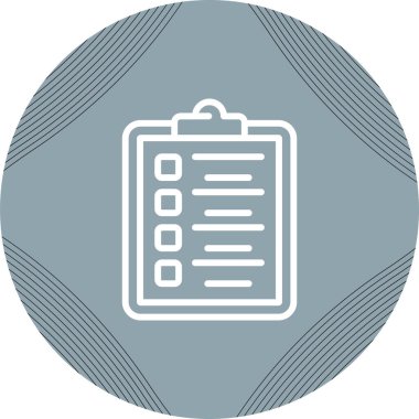 Pano kontrol listesi. Web simgesi basit illüstrasyon