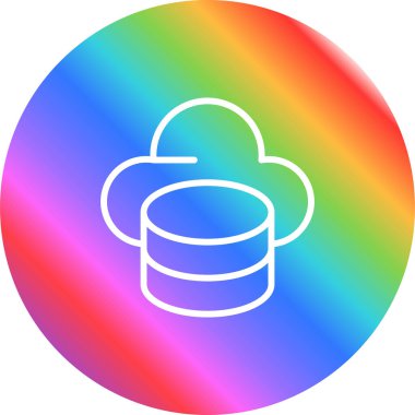 MySQL sunucu simgesi, vektör illüstrasyonu