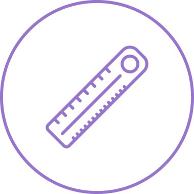 cetvel web simgesi, basit vektör illüstrasyonu