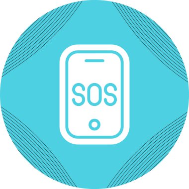 Acil Telefon simgesi, vektör illüstrasyonu