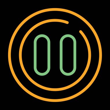 Video Duraklatma Çemberi Simge vektör çizimi