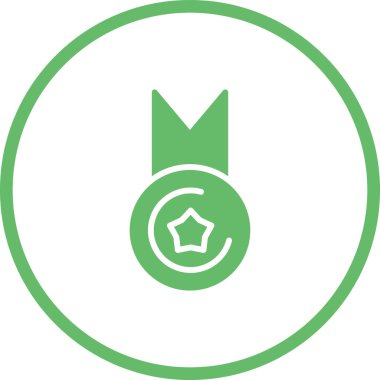 Altın Madalya Simgesi. Altın Başlık Rozet İşareti. 