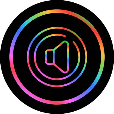 Spike Circle simgesi, vektör illüstrasyonu 