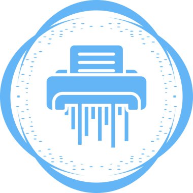 Kağıt öğütücü. Web simgesi basit tasarım              