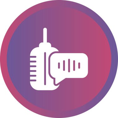 Mikrofon simgesi podcast konseptinin vektör illüstrasyonu