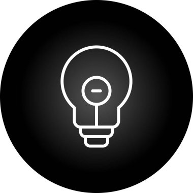 ampul simgesi modern basit illüstrasyon 