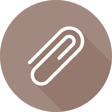 Kağıt raptiyesi düz simge, vektör illüstrasyonu 