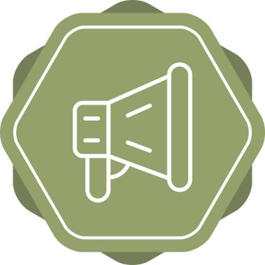 megafon web simgesi, vektör çizim