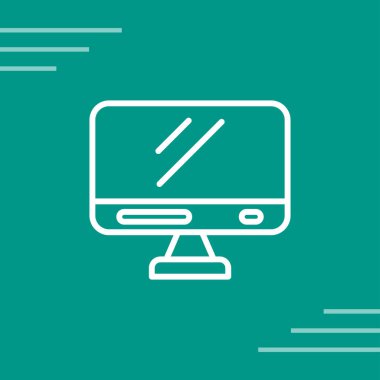 Monitör. Web simgesi basit illüstrasyon