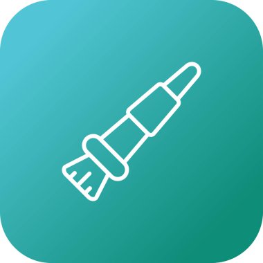 Boya fırçası simgesi, vektör illüstrasyonu basit tasarım