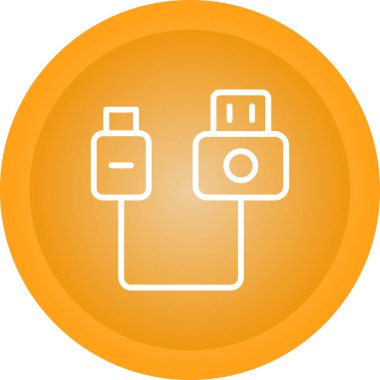 usb simgesi, web tasarımı için illüstrasyon