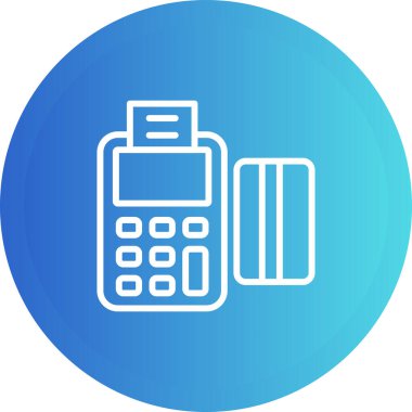 pos terminal ve kredi kartı vektör çizimi 