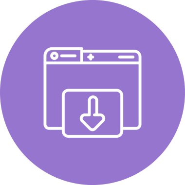 Web arayüzü simgesi ana hat biçiminde indiriliyor