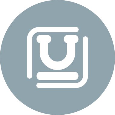 Altı çizili simge düz ve basit set tasarımı