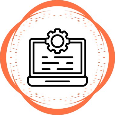 laptop ide simgesi, vektör illüstrasyonu basit tasarım