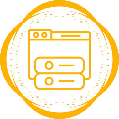 Vektör illüstrasyon simgesi Windows Sunucusu.