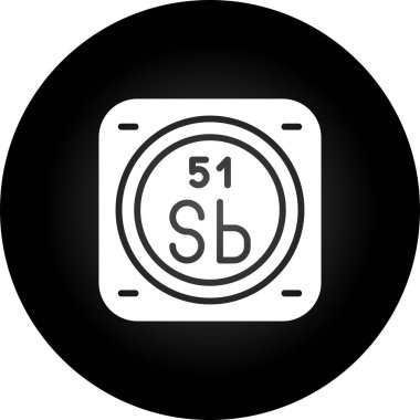Antimon kimyasal element ağı basit illüstrasyon
