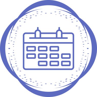 Takvim simgesi, vektör çizimi 