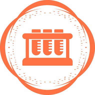 Test Tüpü Rafı simgesinin vektör çizimi