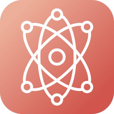atom. Web simgesi basit illüstrasyon 