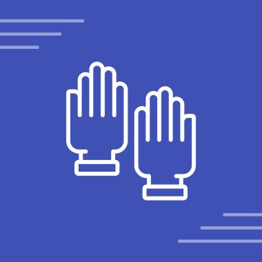 kauçuk eldiven simgesi web basit illüstrasyon