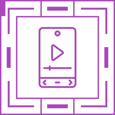 Video player vector icon design 