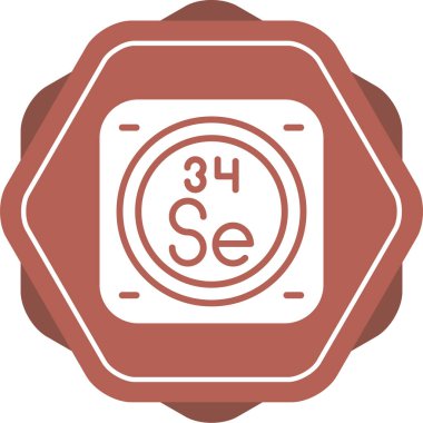 Periyodik tablonun kimyasal elementinin web illüstrasyonu