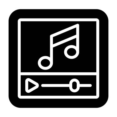 Video player vector icon design 