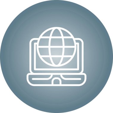 Dünya simgesinin vektör illüstrasyonu 