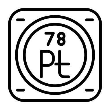 Platin kimyasal elementin web çizimi