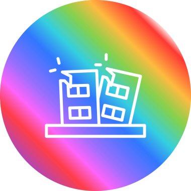 Doğal Afetler web simgesi vektör illüstrasyonu