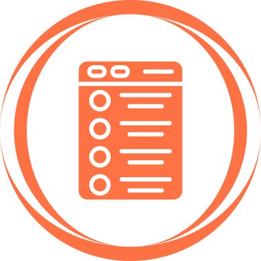 Tasarım listesi simgesi, vektör illüstrasyonu 