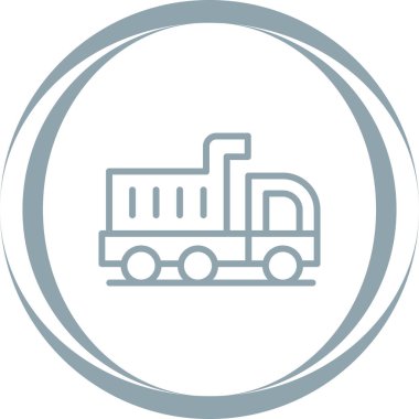 Kamyon web simgesini boşalt, vektör illüstrasyonu